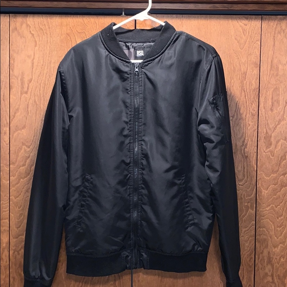 Black bomber jacket